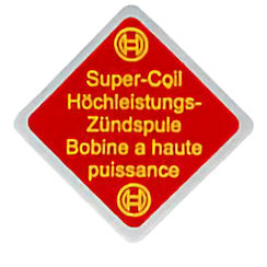 Hochspannungsspule Aufkleber Bosch Super-Coil Blue Coil